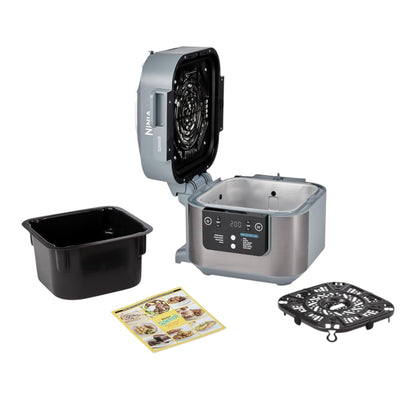 Ninja Speedi 10-in-1 Rapid Cooker, Air Fryer and Multi Cooker, 5.7L, Meals for 4 in 15 Minutes, Air Fry, Steam, Grill, Bake, Roast, Sear, Slow Cook & More, Cooks 4 Portions, Sea Salt Grey, ON400UK