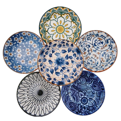 Porcelain Tapas Dishes,Snack Bowls for Tapas,Tapas Bowls Set,Ceramic Dipping Bowls,6Pcs Ø 10 Cm Small Spice Bowls,Dishes Sauce Dishes for Sushi,Sauce,Snack and Soy