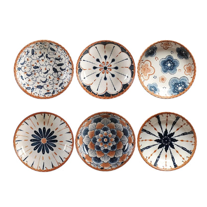 Porcelain Tapas Dishes,Snack Bowls for Tapas,Tapas Bowl Set,Ceramic Dipping Bowls,6Pcs Ø 10 Cm Small Spice Bowl,Dishes Sauce Dishes for Sushi,Sauce,Snack and Soy