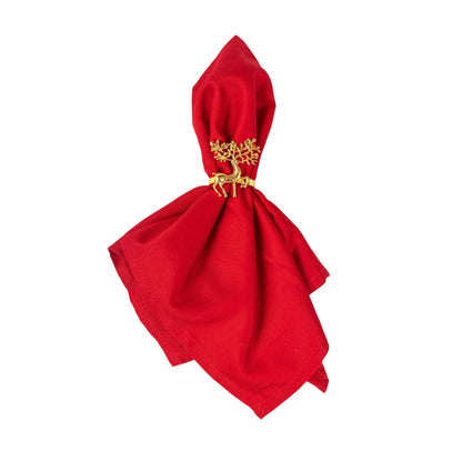 LivinEase Cotton Cloth Napkins Set of 12-100% 46 X 46 Cm Reusable Christmas Red Dinner Napkins - Heavy Weight Hotel Quality Pure Cotton Fabric - Ideal for Xmas Dinner & Events (Red, Cotton)