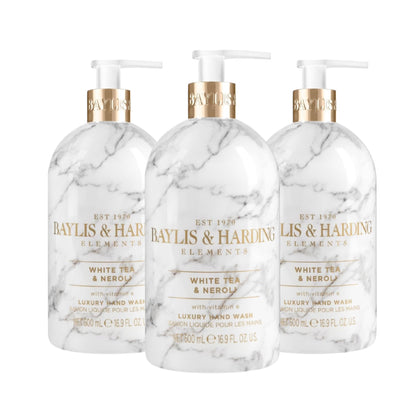 Baylis & Harding Elements White Tea & Neroli Hand Wash, 500 Ml (Pack of 3) - Vegan Friendly