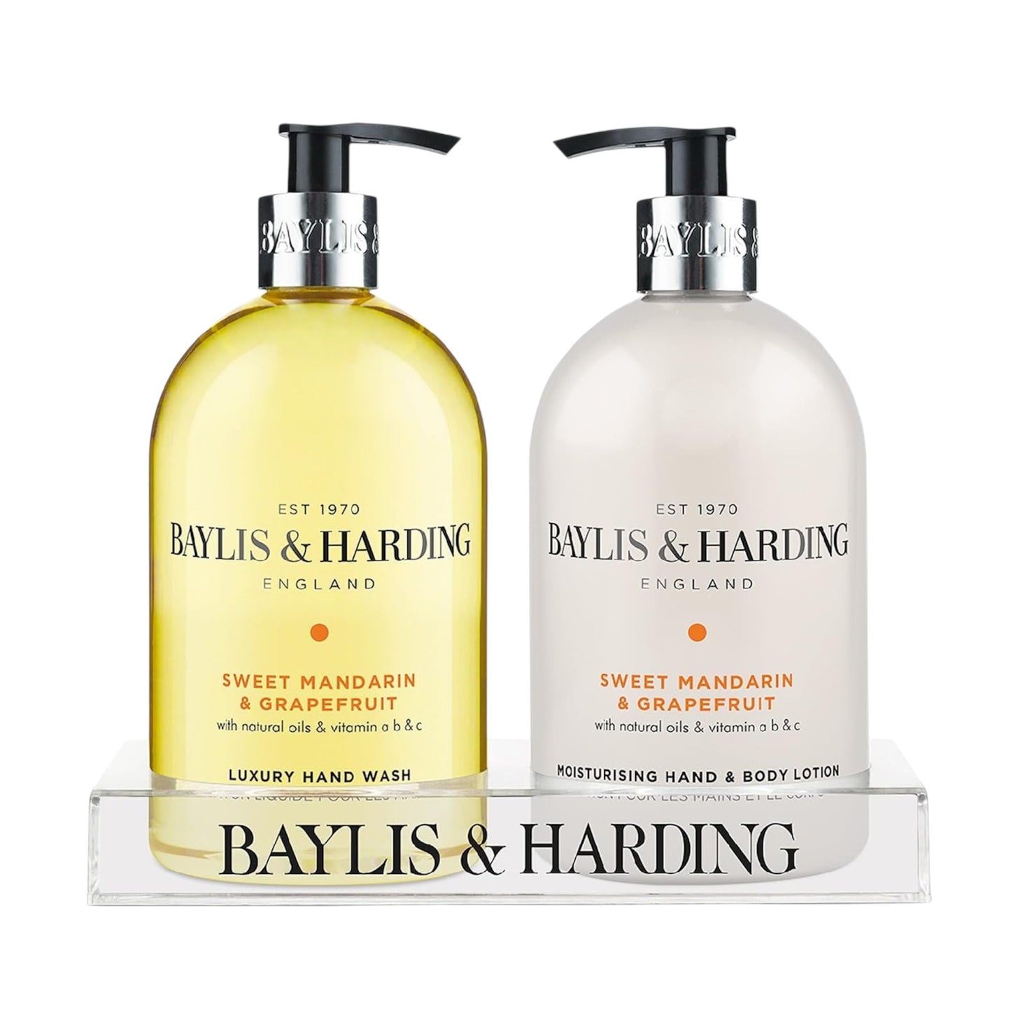 Baylis & Harding Sweet Mandarin & Grapefruit Hand Wash and Lotion Set (Pack of 1) - Vegan Friendly