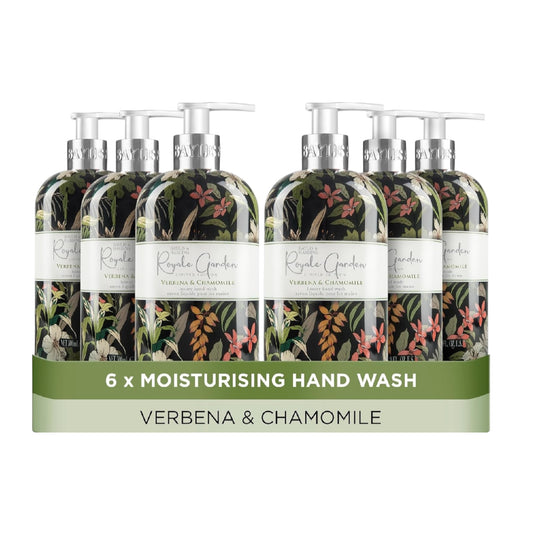 Baylis & Harding Royale Garden Verbena & Chamomile Hand Wash, 500 Ml (Pack of 6) - Vegan Friendly