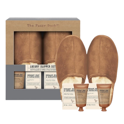 Baylis & Harding Fuzzy Duck Bergamot, Hemp & Sandalwood Men'S Luxury Slipper Gift Set - Vegan Friendly (Pack of 1)