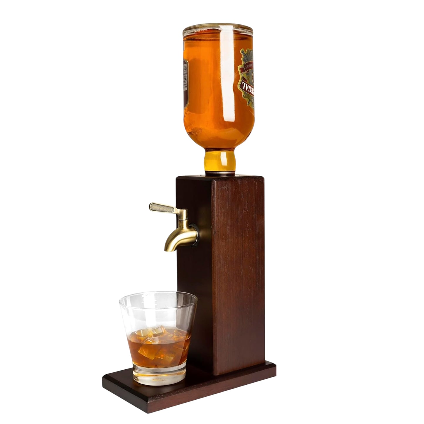 Countertop Liquor Dispenser for Home Bar – Whiskey Dispenser with Food-Safe All-Metal Valve – Whiskey Decanter Optics for Spirits for a Classy Presentation, Whisky Gift Set