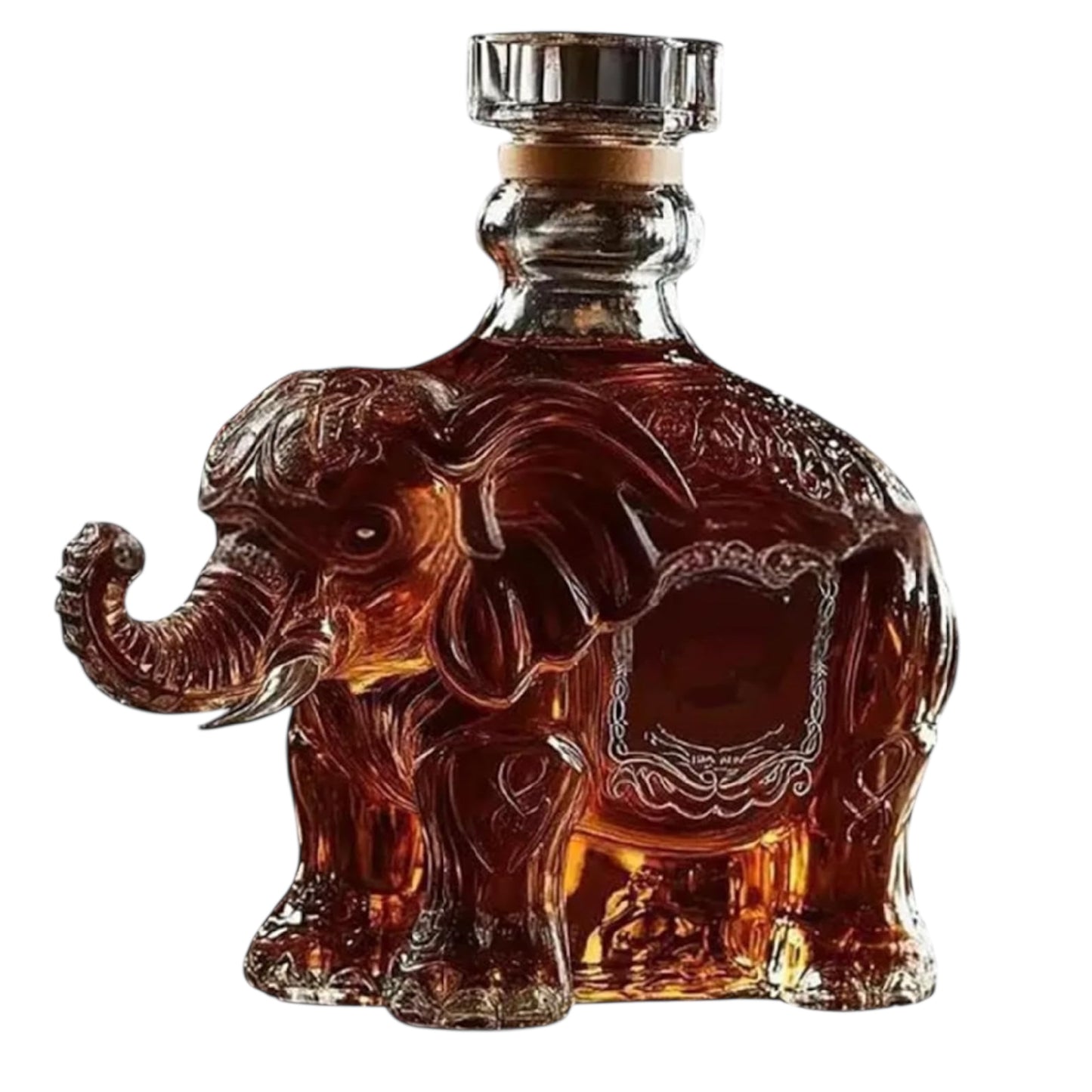 Colcola Animal Whiskey Decanter Men Dad Husband Gift, Glass, Unique Creative Transparent Wine Decanter Wine Bottle for Bar Hotel, Elephant
