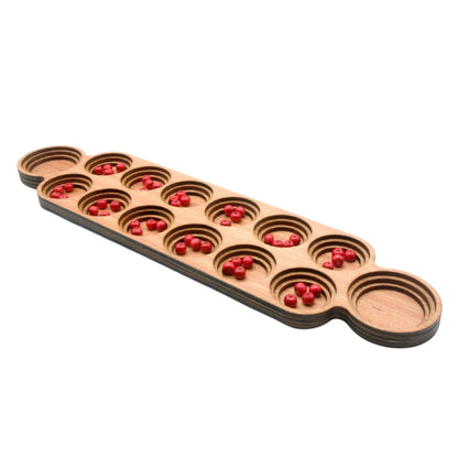 Mancalla/Wari, Traditional Wooden Board Game
