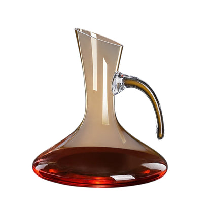Lvpraior Red Wine Decanter, Glass Carafe Aerator, 100% Lead-Free Crystal Wine Carafe, Unique Wine Aerator Present & Accessory for Wine Lovers (1.5L-2)