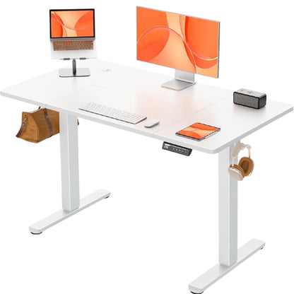 ErGear Electric Standing Desk Height Adjustable 120 X 60Cm, Sit Stand Desk with 4 Memory Smart Pannel, Home Office Desk with Splice Board