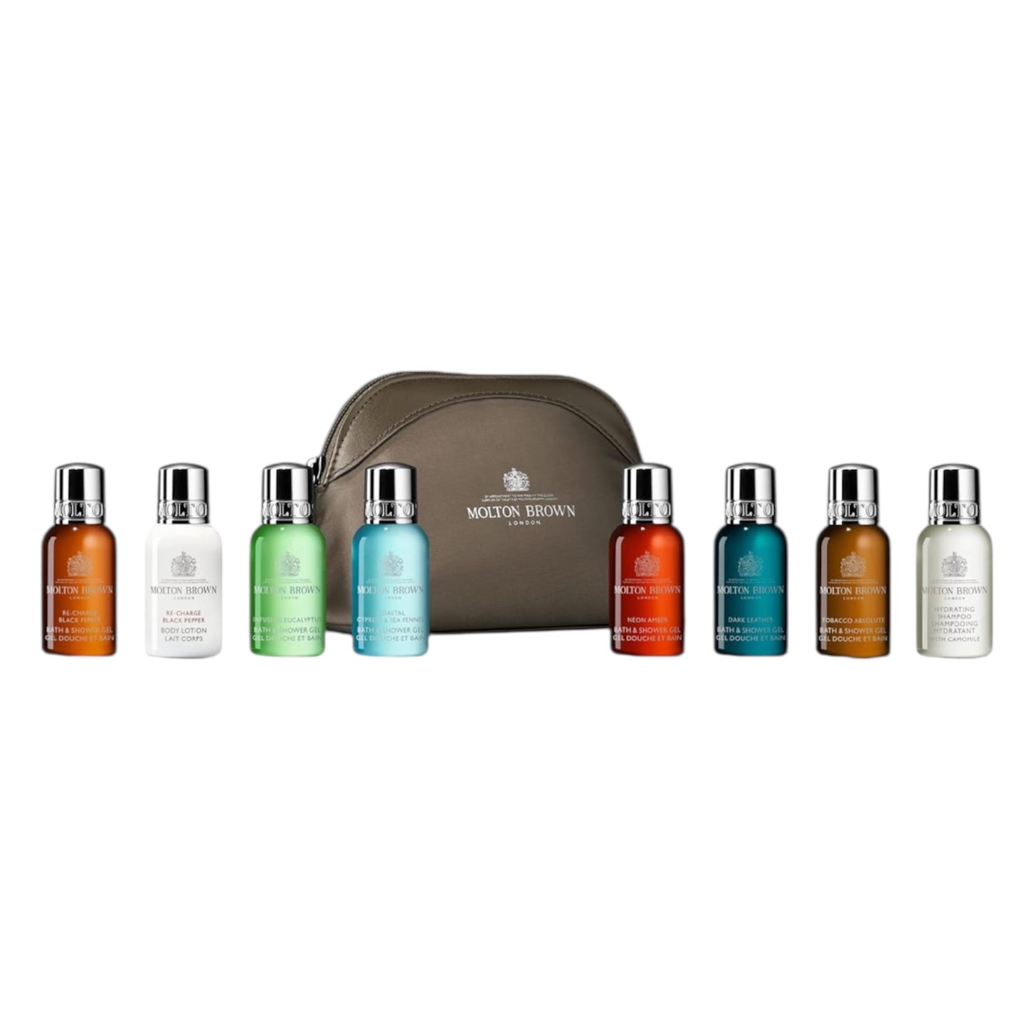 Molton Brown the Classic Explorer Body & Hair Care Set & Mini Travel Bag - Gift Set for Men and Women