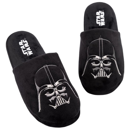 Star Wars Slippers for Men | Adults Dark Side Darth Vader House Shoes | Novelty Merchandise Gifts for Him | Memory Foam Polyester Slip On
