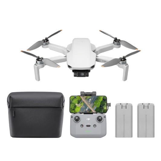 DJI Mini 4K Camera Drone Combo, Drone with 4K UHD Camera for Adults, under 249 G, 3-Axis Gimbal Stabilization, 10Km Video Transmission, Auto Return, 2 Batteries for 62-Min Max Flight Time, Quickshots