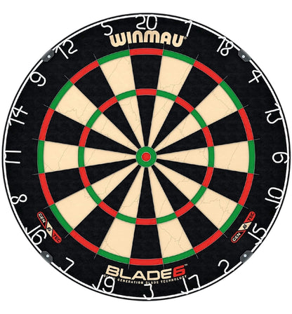 WINMAU Darts Blade 6 Professional Bristle Dartboard with Official Tournament Specifications | Endorsed by the PDC