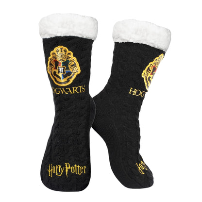 Harry Potter - Women'S Slippery Socks - Burgundy Gryffindor/Black Woolly Bed Socks - One Size Fits Women'S Size 5-8 - Official Merchandise