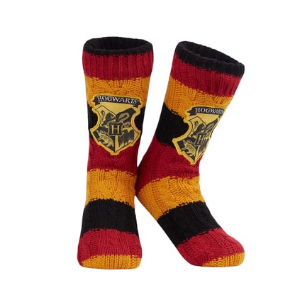 Harry Potter - Slipper Socks for Women Teenagers, Cosy Warm Fleece Lined Bed Socks Non Slip - Gifts for Her