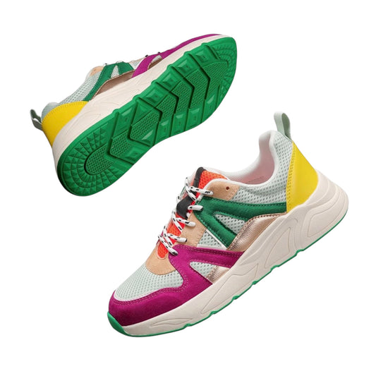 LUCKY STEP Women‘s Fashion Cusual Sneakers Platform Classic Leopard Walking Tennis Travel Shoes Chunky Colorful Lifestyle Sneakers