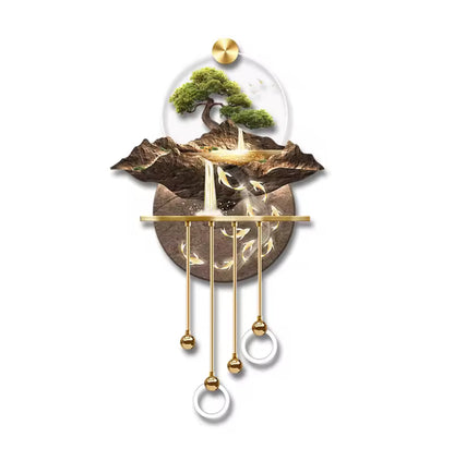 Luxury Abstract Plant LED Hanging Painting – Entrance & Corridor Pendant Lamp