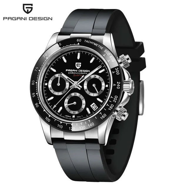 40Mm New V2  Men'S Quartz Watches Sapphire Retro Chronograph Stainless Steel Waterproof Watch Men Relogio Masculino
