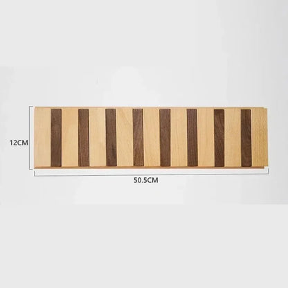 Coat Hat Key Rack Hangers Natural Walnut Texture Wall Clothes Hanger Nordic Solid Wood Manual Wall Decorative Magnetic Foldable