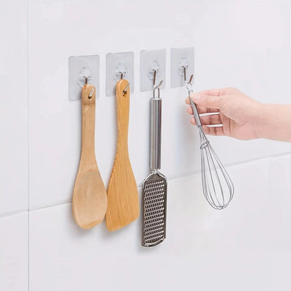 30Pc Transparent Wall Mount Hooks - Strong Grip, Traceless, Easy Install, Multifunctional for Modern Decor