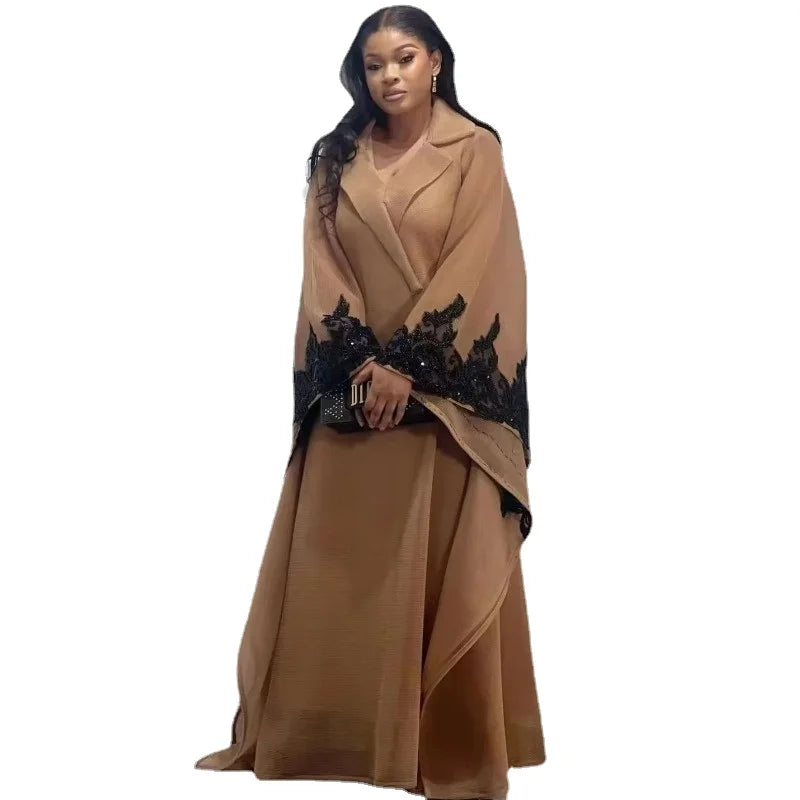 Evening Dress Women Dashiki Muslim Fashion Abaya African Clothes Robe Marocaine Luxury Dubai Kaftan Dress Vetement plus Size
