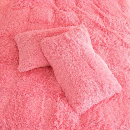 3/4PCS Luxurious Plush Duvet Cover Set – Cozy & Soft Bedding, Perfect for Bedroom Comfort, Ideal for Guest Rooms and Dorm Aesth
