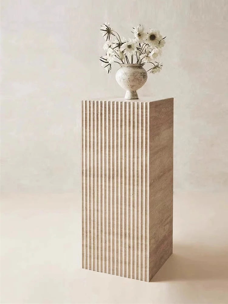Nordic Light Luxury Geometric Design Cave Material Quadrate Vase Display Stand Home Decoration Sculpture Living Room Ornament