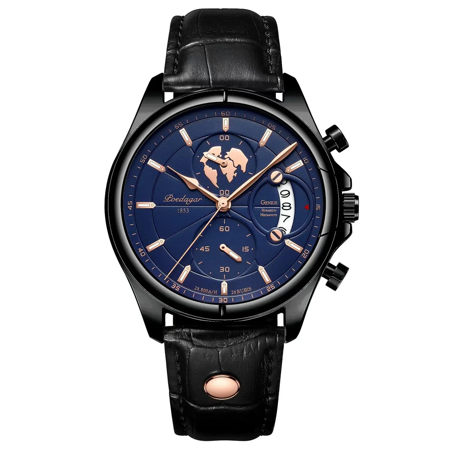 Sports Casual Man Watch Date Waterproof Luminous Leather Chronograph Men'S Watch Business Luxury Quartz Watches for Men