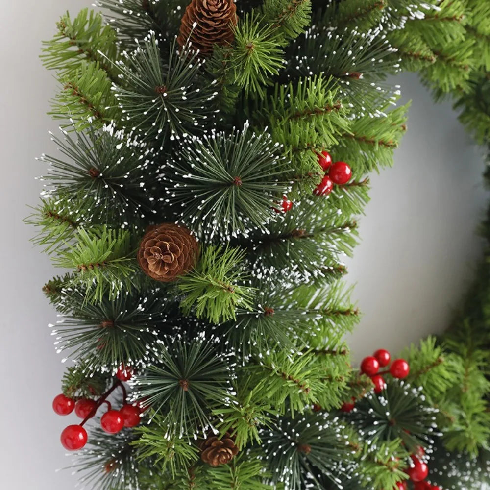 With Pinecone and Berry Christmas Hanging Garland Artificial Holiday Art Xmas Wreath Gifts Multifunctional 20/30/40Cm