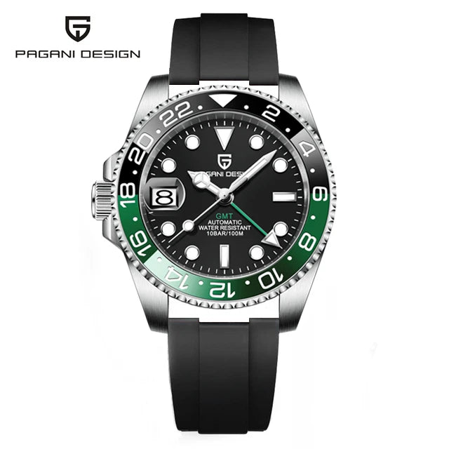 40MM Ceramic GMT Automatic Watch Men'S Mechanical Watch Sapphire Glass 100M Waterproof Men'S Mechanical Watch