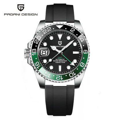 40MM Ceramic GMT Automatic Watch Men'S Mechanical Watch Sapphire Glass 100M Waterproof Men'S Mechanical Watch