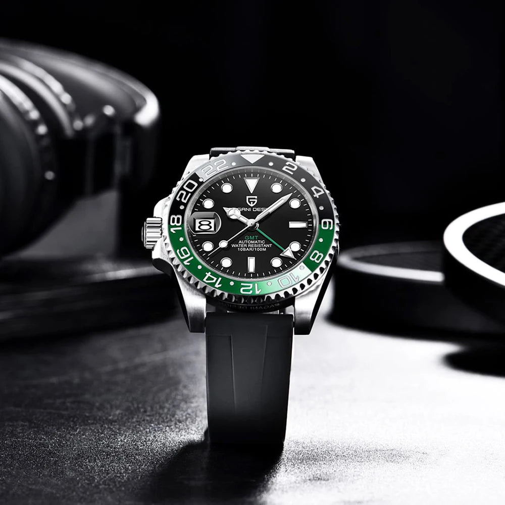 2025 New  Top Mechanical Automatic Watch Sports Rubber Diver Series Watch Luminous Date Display Watches for Man