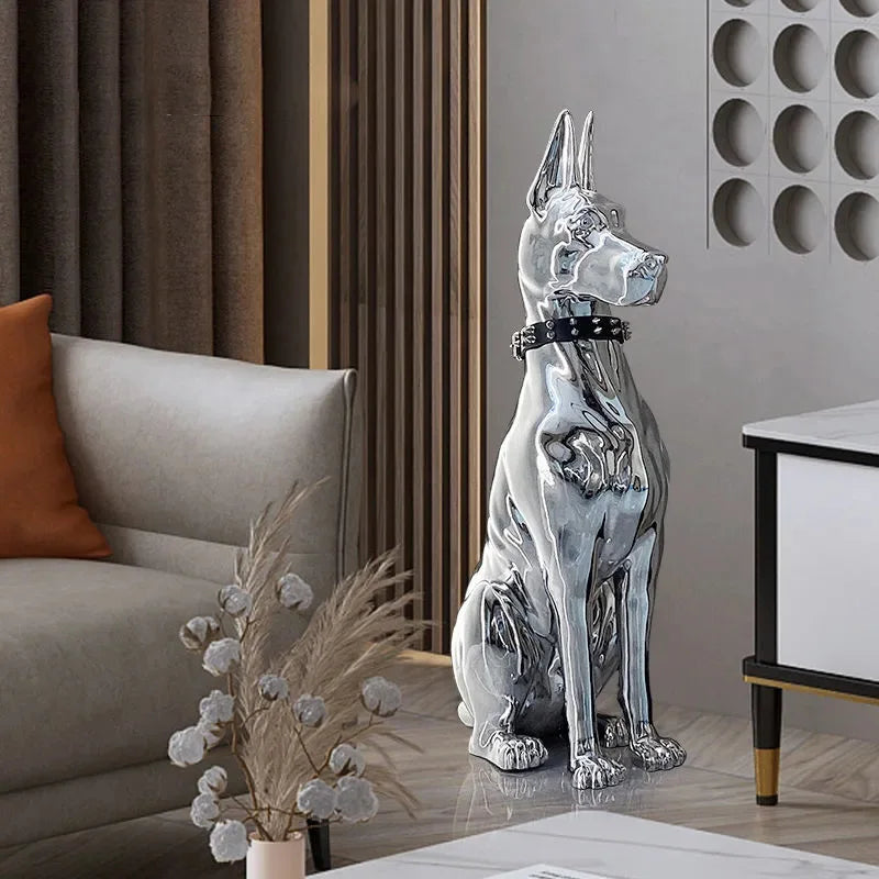 Modern Floor Decoration Electroplating Dog Porch TV Cabinet Next to the Living Room High-Grade Ornaments Statue Home Accessories