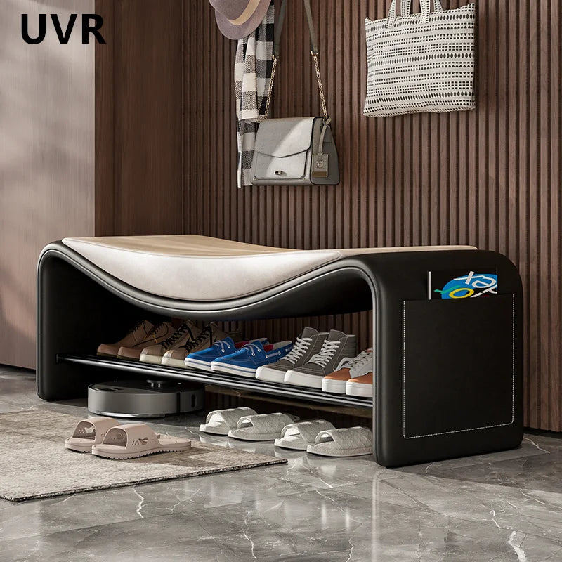 UVR Light Luxury Shoe Stool Modern Simple Doorway Stool Creative Design Bedroom Dresser Chair Small Low Stool Home Furniture