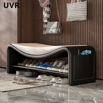 UVR Light Luxury Shoe Stool Modern Simple Doorway Stool Creative Design Bedroom Dresser Chair Small Low Stool Home Furniture