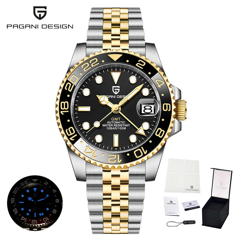 2025 New  Top Mechanical Automatic Watch Sports Rubber Diver Series Watch Luminous Date Display Watches for Man