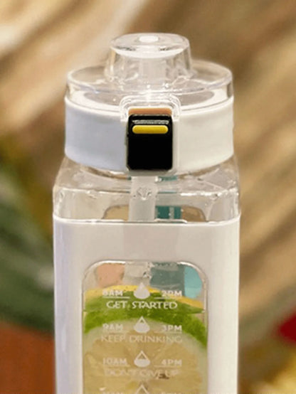 1 Piece White 700Ml Sports Water Bottle, Portable Sippy Cup. Suitable for Outdoor, Sports, Cycling and Carrying!