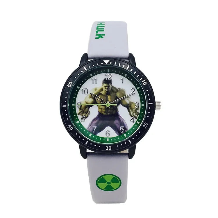 Disney Avengers Spider Man Iron Man Hulk Cartoon Children'S Watch Student Waterproof Quartz Watch Festival Birthday Gifts Toys