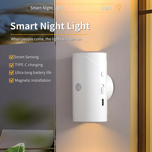Motion Sensor Wall Lamp LED Wall Lights RGB Warmlight Home Decoration Light up and down Night Light Rechargeable for Stair Porch