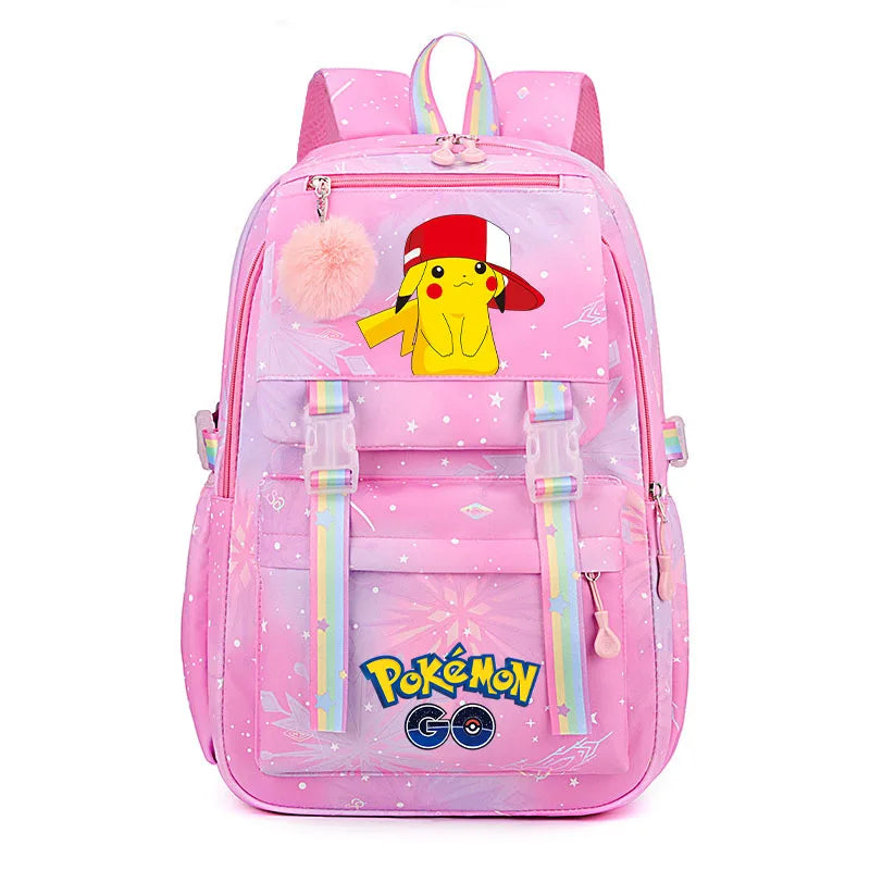 Anime Pikachu Charmander Cartoon Bookbag Pokemon Backpack Children Gift for Teen Student Back to School Backpack Gir