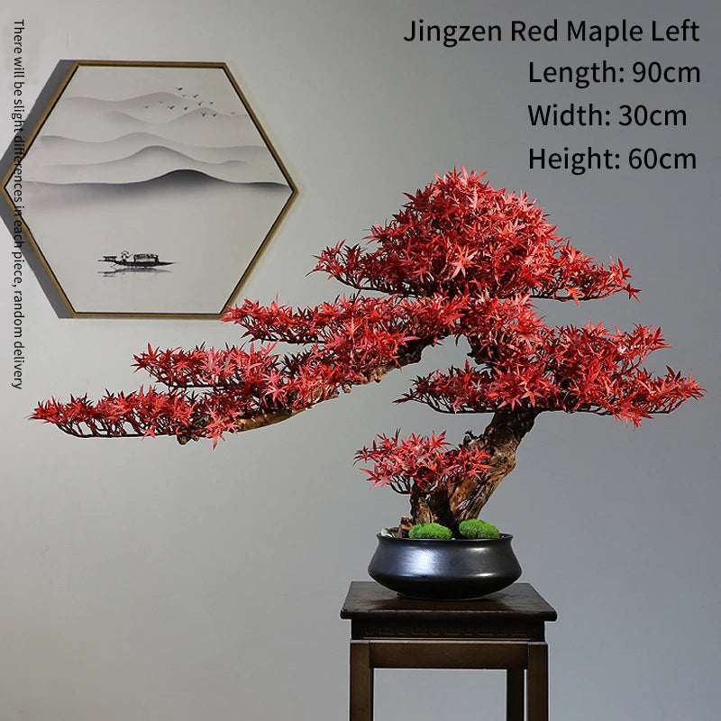 Simulation Bonsai Trees Are Suitable for Decoration, Immortal Welcoming Pine, Green Planting, Artificial Landscape, Home, Living