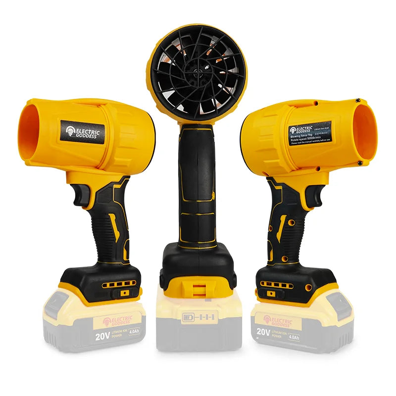 Electric Goddess Brushless Cordless Electric Air Blower Turbo Jet Fan Handheld Dust Blowing Tool for Dewalt 20V Battery Pin