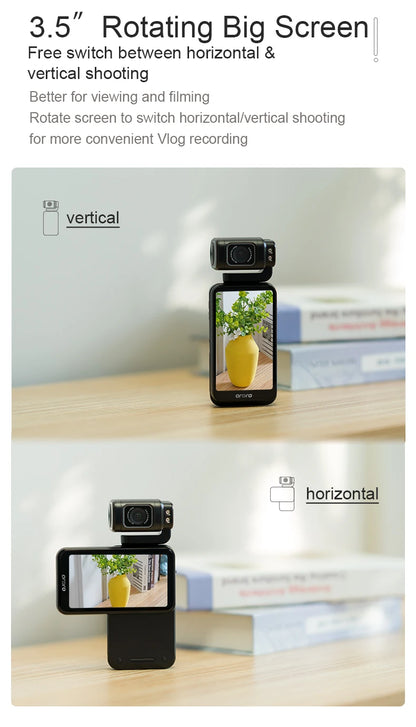 M3 Pocket Camera Digital Camcorder 5K 30FPS Image Stabilization Built-In Big Size Screen Handy Cam Travel Vlog Cameras