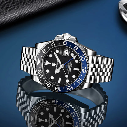 40MM Ceramic GMT Automatic Watch Men'S Mechanical Watch Sapphire Glass 100M Waterproof Men'S Mechanical Watch
