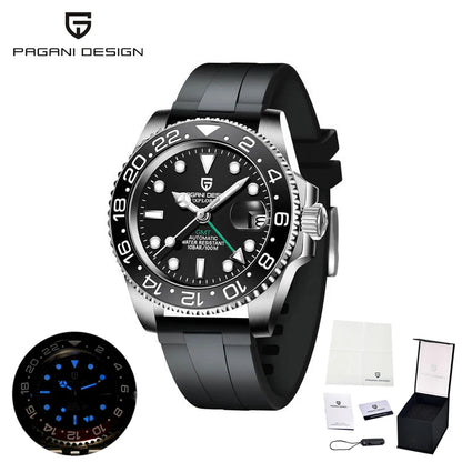 2025 New  Top Mechanical Automatic Watch Sports Rubber Diver Series Watch Luminous Date Display Watches for Man