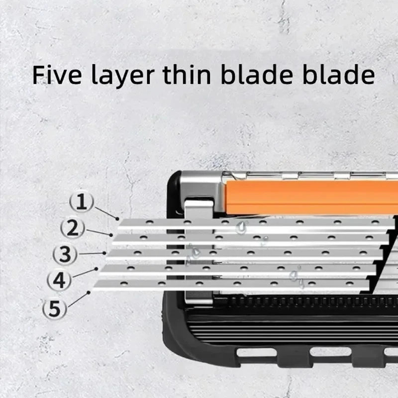 High Quality 5 Layers Manual Shaver Razor with 4 Replaceable Heads Blade Brand Universal Handle & Head
