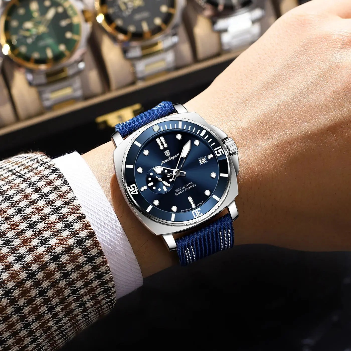 Fashion Luxury Man Wristwatch Luminous Waterproof Date Sports Watch for Men Business Nylon Leather Quartz Men'S Watches