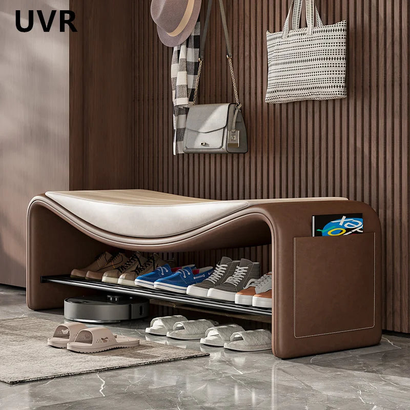 UVR Light Luxury Shoe Stool Modern Simple Doorway Stool Creative Design Bedroom Dresser Chair Small Low Stool Home Furniture