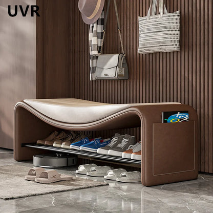 UVR Light Luxury Shoe Stool Modern Simple Doorway Stool Creative Design Bedroom Dresser Chair Small Low Stool Home Furniture
