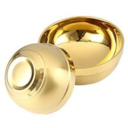 11/14Cmbowl Gold Childrenthick Double-Layer Heat-Prevention Ramen Ice Cream Fruit Soup Noodle 304 Stainless Steel